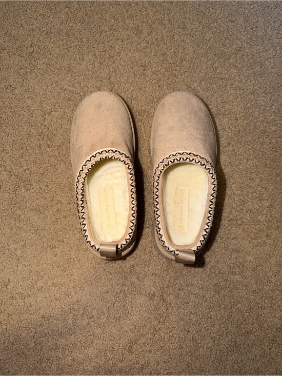 T.J.Maxx Shoes - T.J.Maxx Neutral Faux Suede Slip-On Slippers in Light Tan